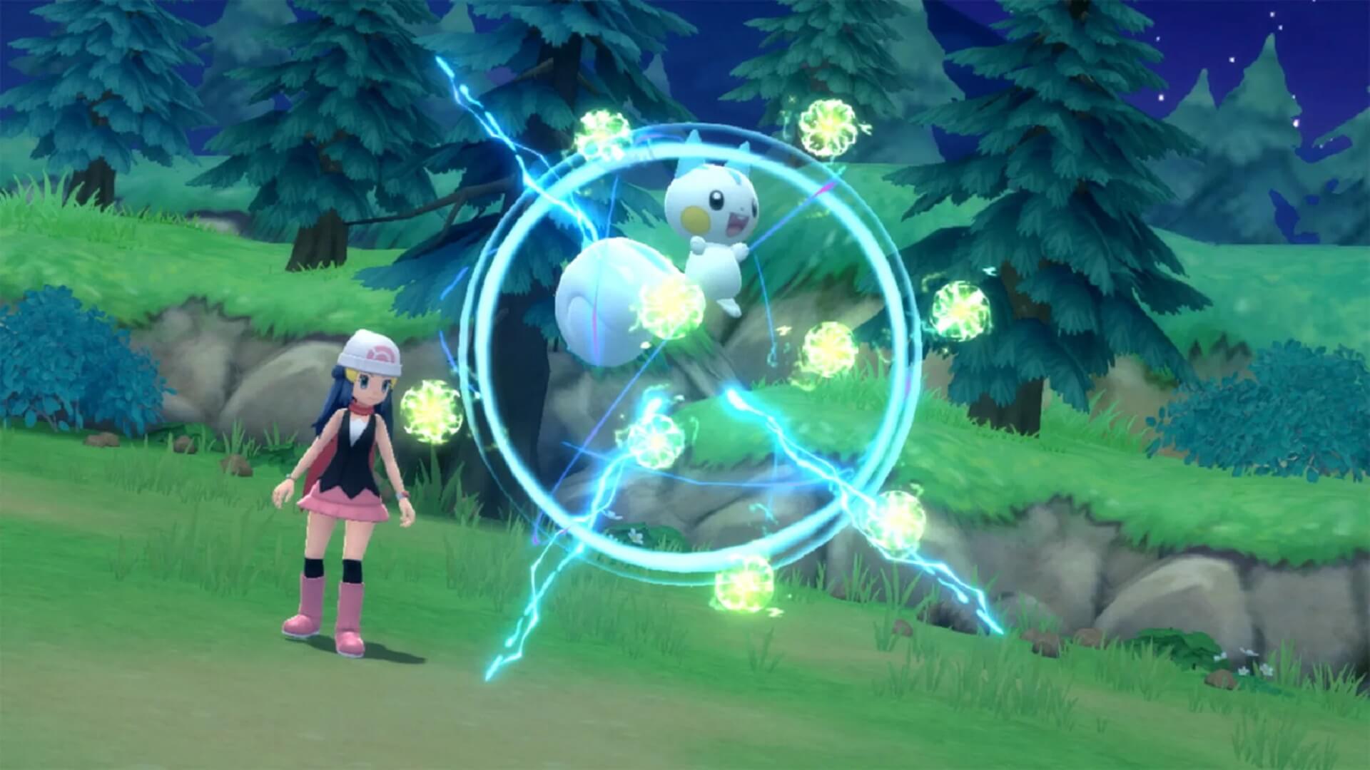 Pachirisu in Pokemon Brilliant Diamond and Shining Pearl