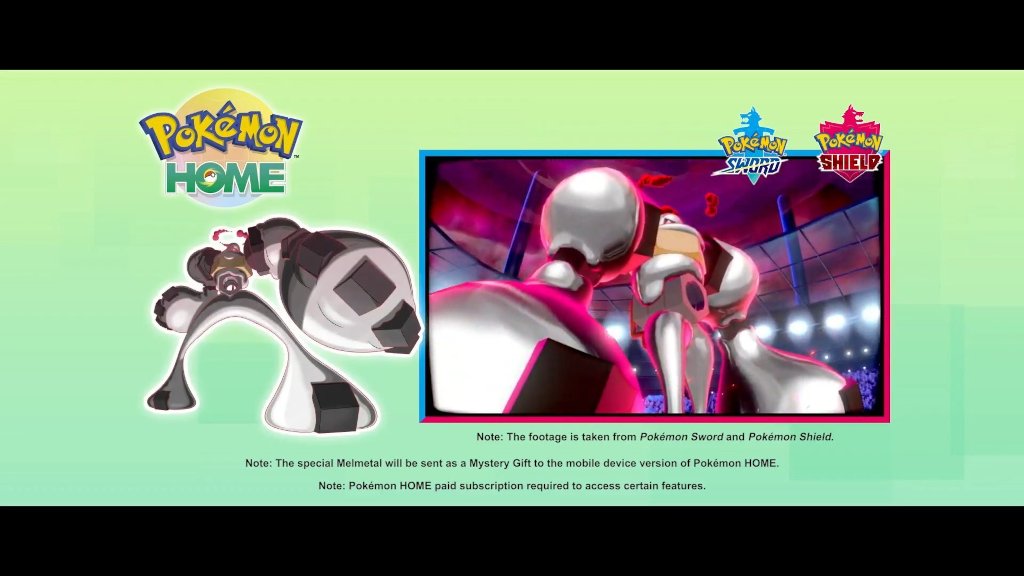 A special Gigantamaxing Melmetal in Pokemon Sword and Shield, a reward for transferring a Pokemon from Pokemon Go