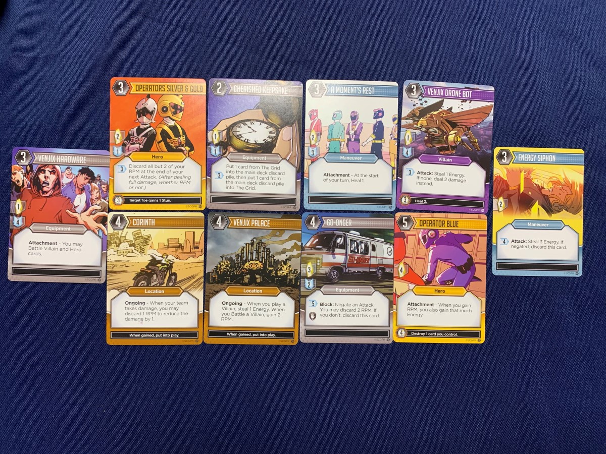 Featured main deck cards from Power Rangers RPM: Get In Gear
