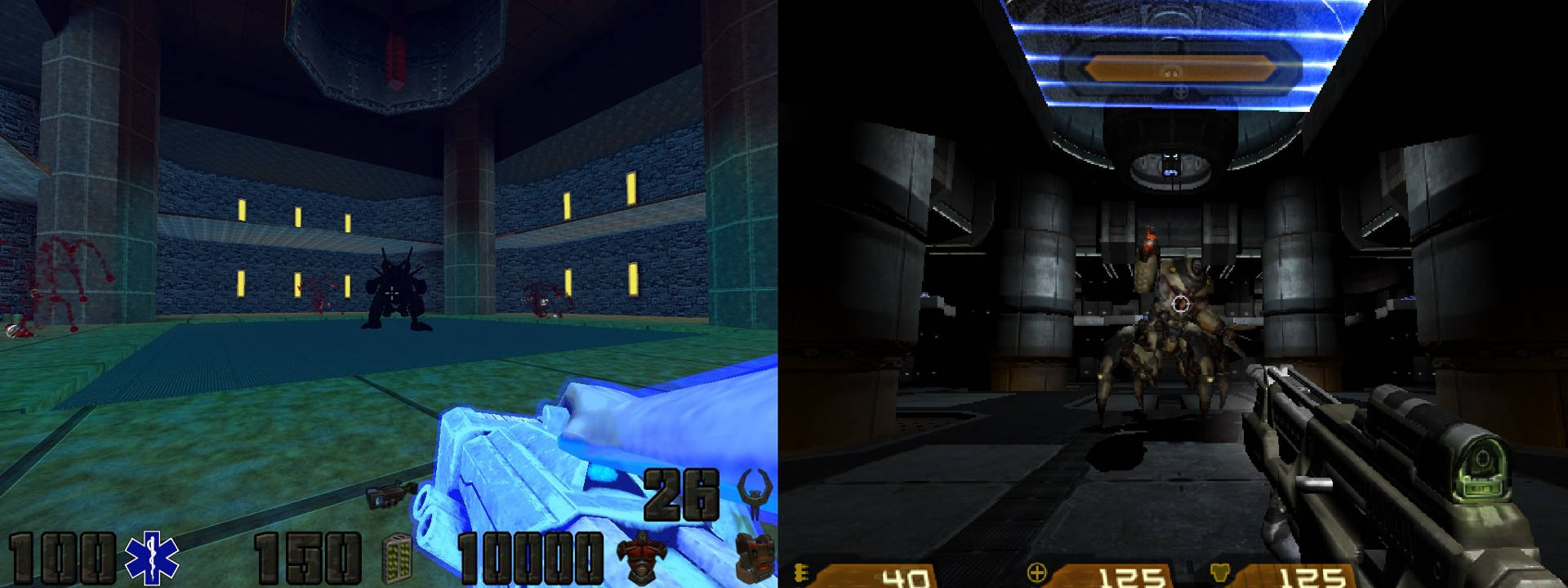Quake 4 Demake Quake 2 comparison