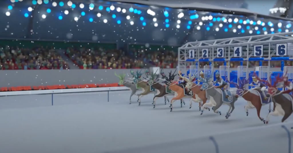 The start of a race in Reindeer Games