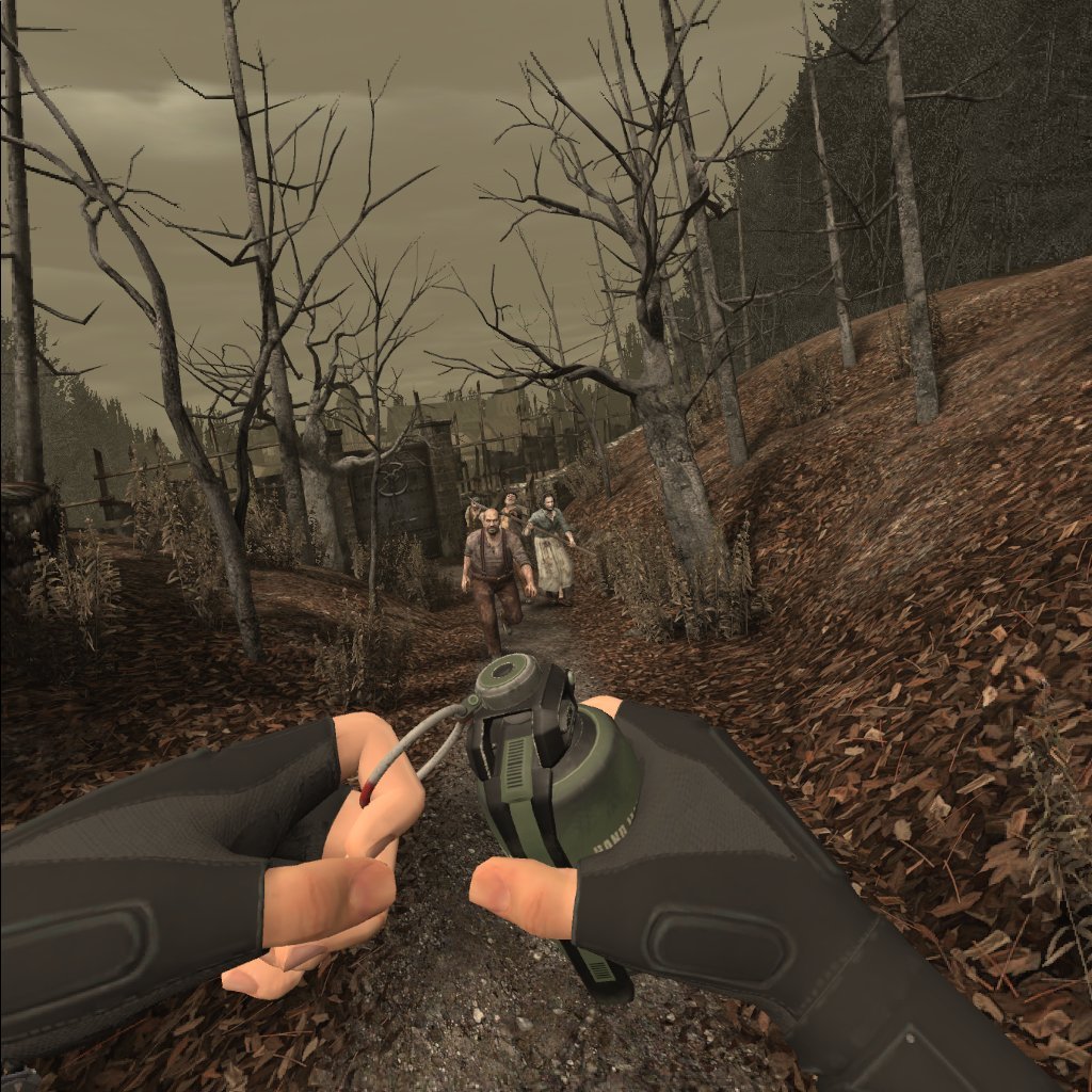 Hand grenade in Resident Evil 4 VR 