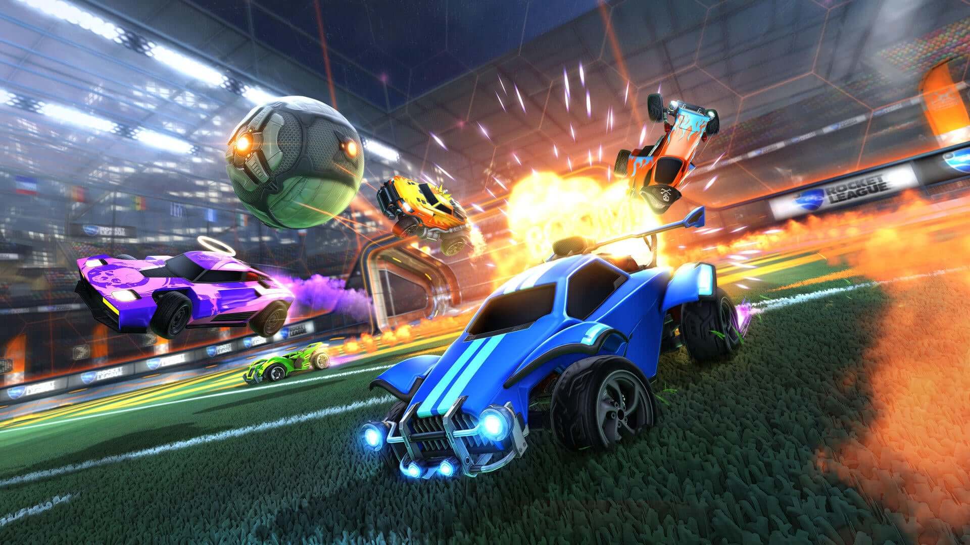 Rocket League, a game powered by Epic Online Services