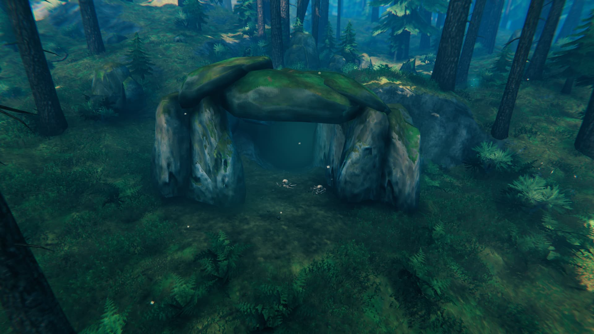 Screenshot della grotta dei Troll a Valheim 