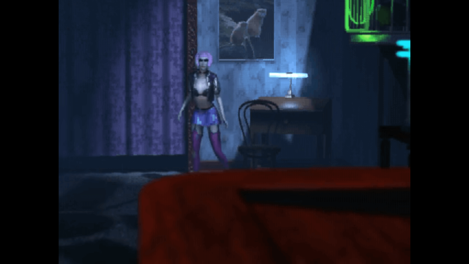 An image of a late 90s character model from original Blade Runner game