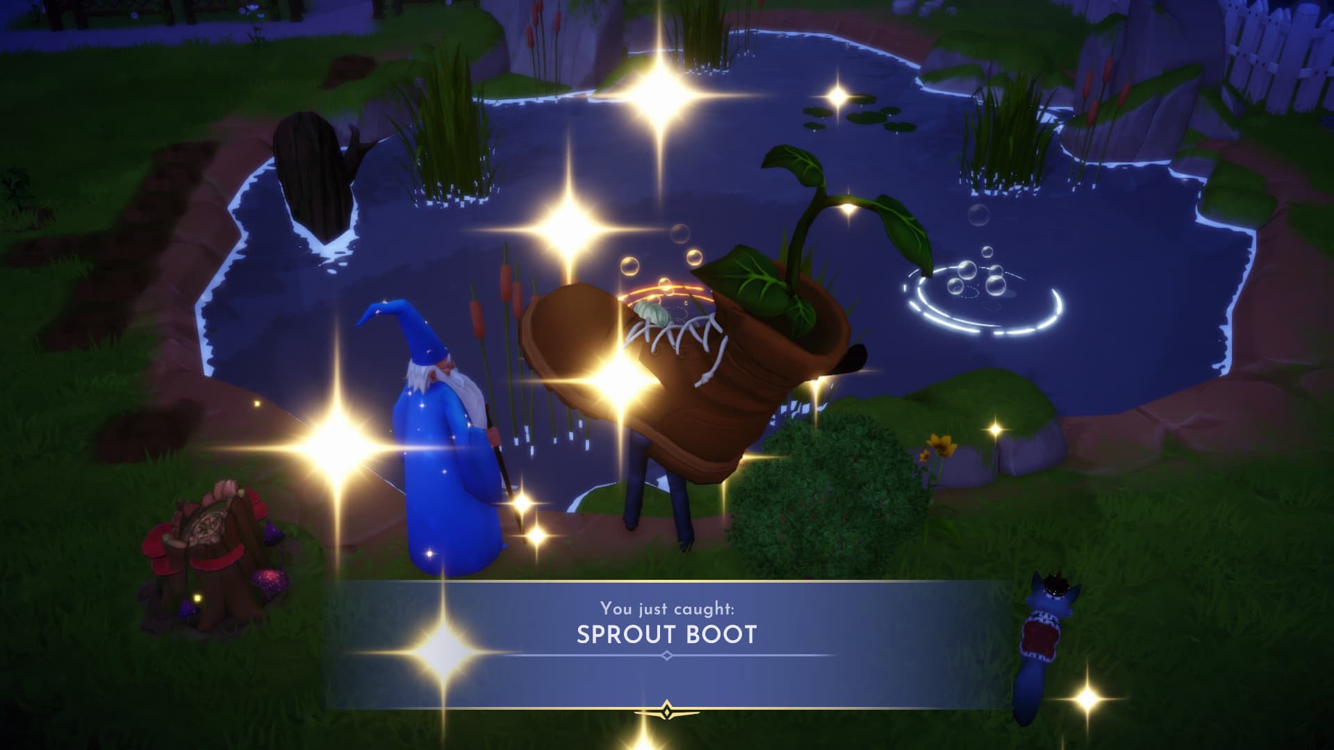 Screenshot of the Sprout Boot to give to Wall-E as a gift, Disney Dreamlight Valley Wall-E Guide 