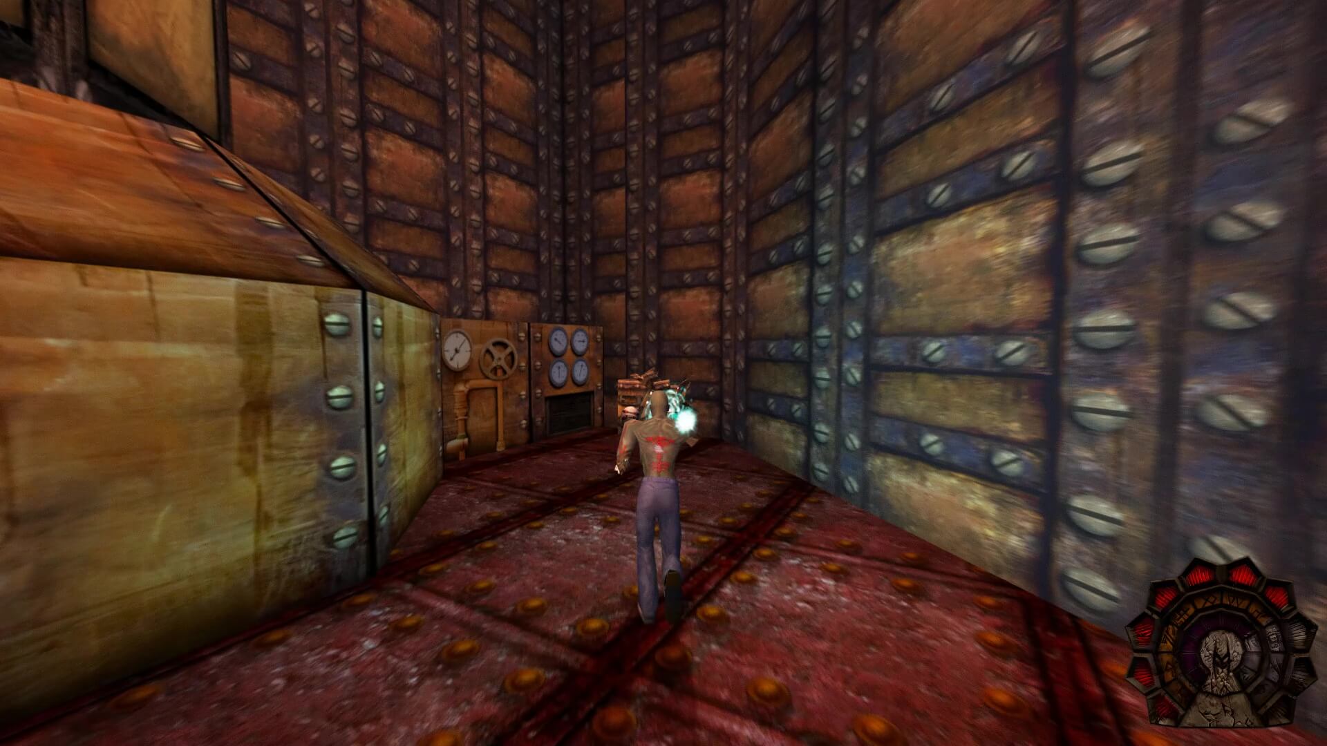 An asylum engine room level in Shadow Man Remastered