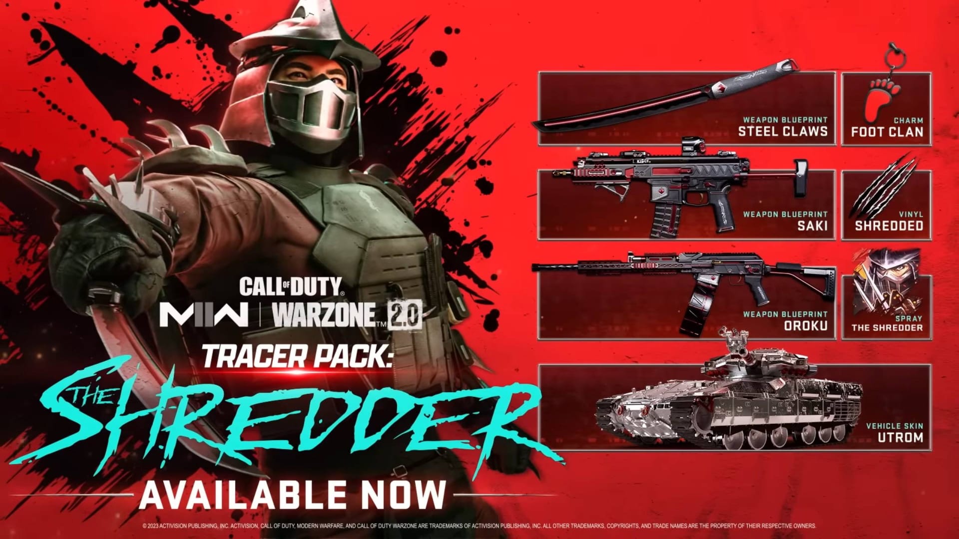 Call of Duty Modern Warfare II & Warzone 2.0 Shredder - Pack Contents