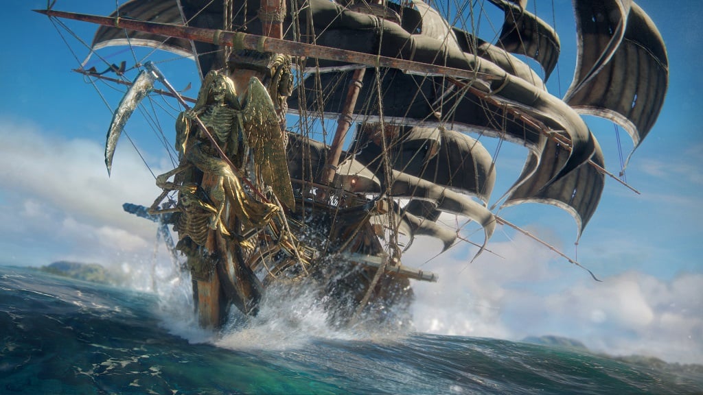 A ship with a skeleton figurehead in Skull and Bones, a longtime Ubisoft Singapore project