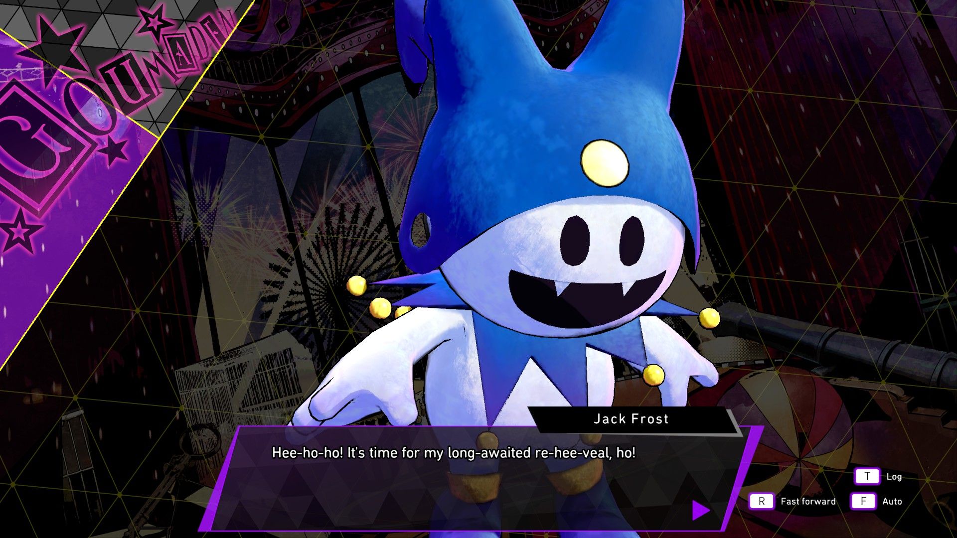 A Jack Frost being fused and introducing itself in Soul Hackers 2