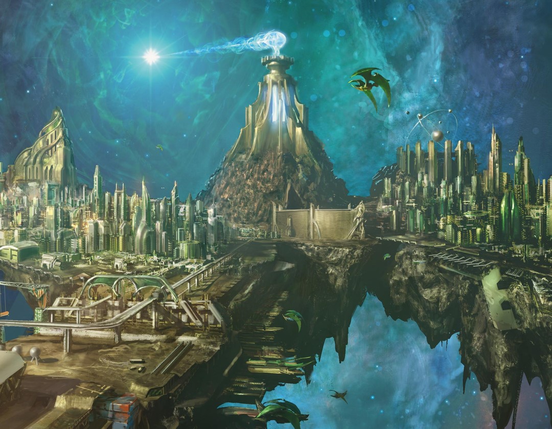 Official artwork of a space citadel from Spelljammer Light of Xaryxis