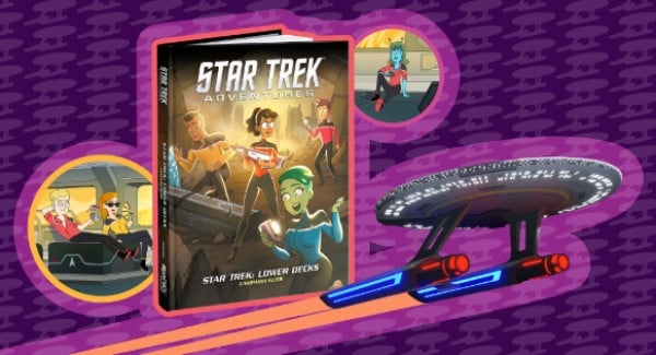 Promo art of Star Trek Lower Decks books for Star Trek Adventures