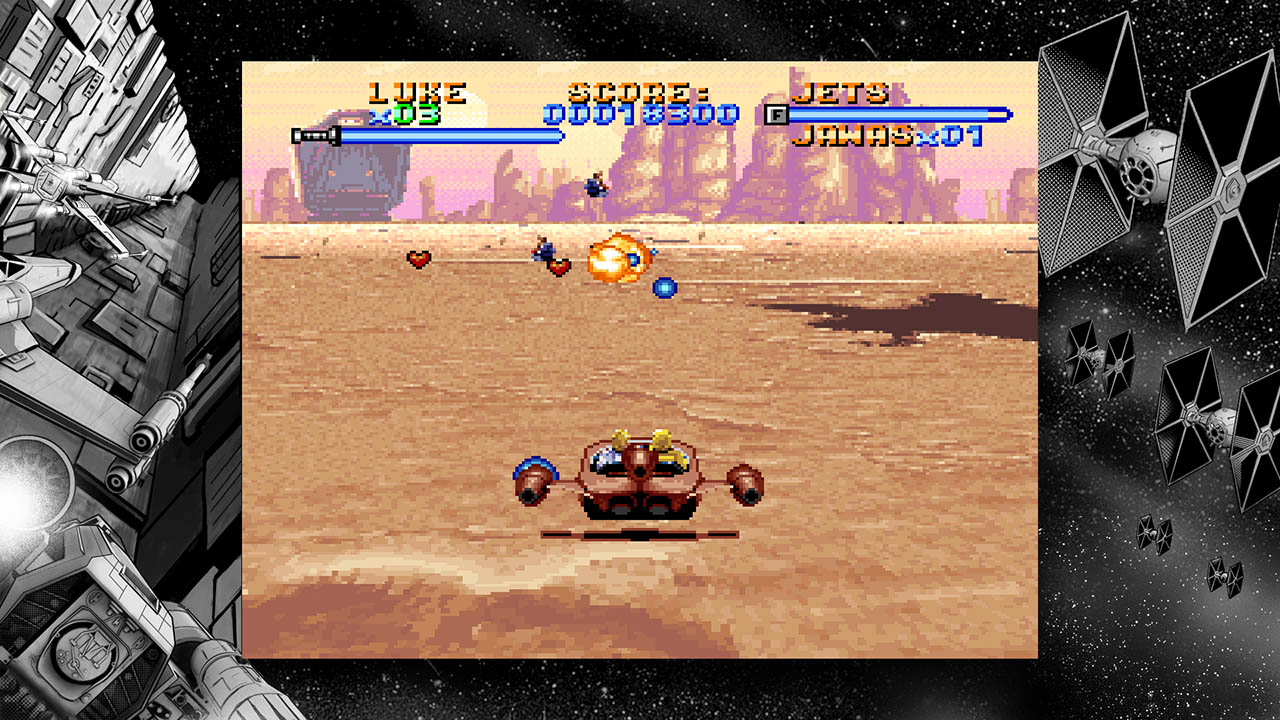 An in-gameplay screenshot of Super Star Wars