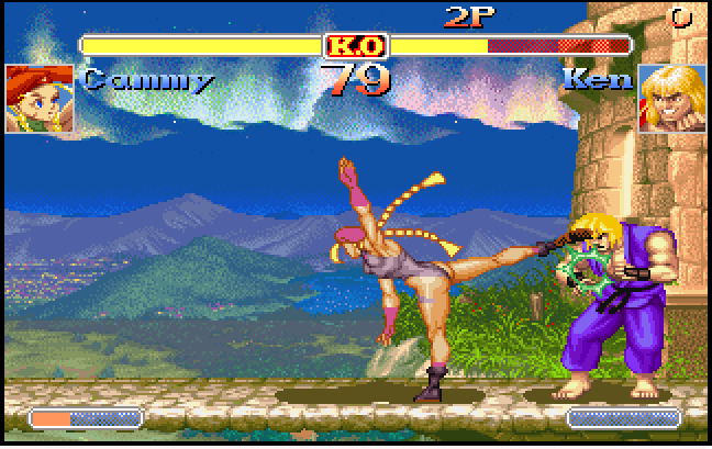 Cammy vs Ken in Super Street Fighter II Turbo, courtesy of ClassicReload