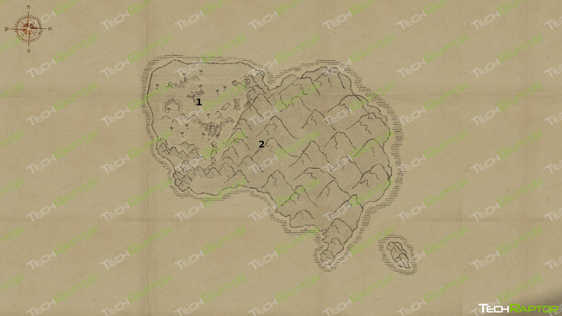 Survival: Fountain of Youth Book Locations Map Guide - Windy Island Map