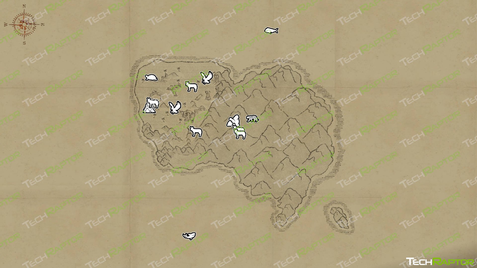 Survival: Fountain of Youth Map and Locations Guide - Buffalo Region - Windy Island Map