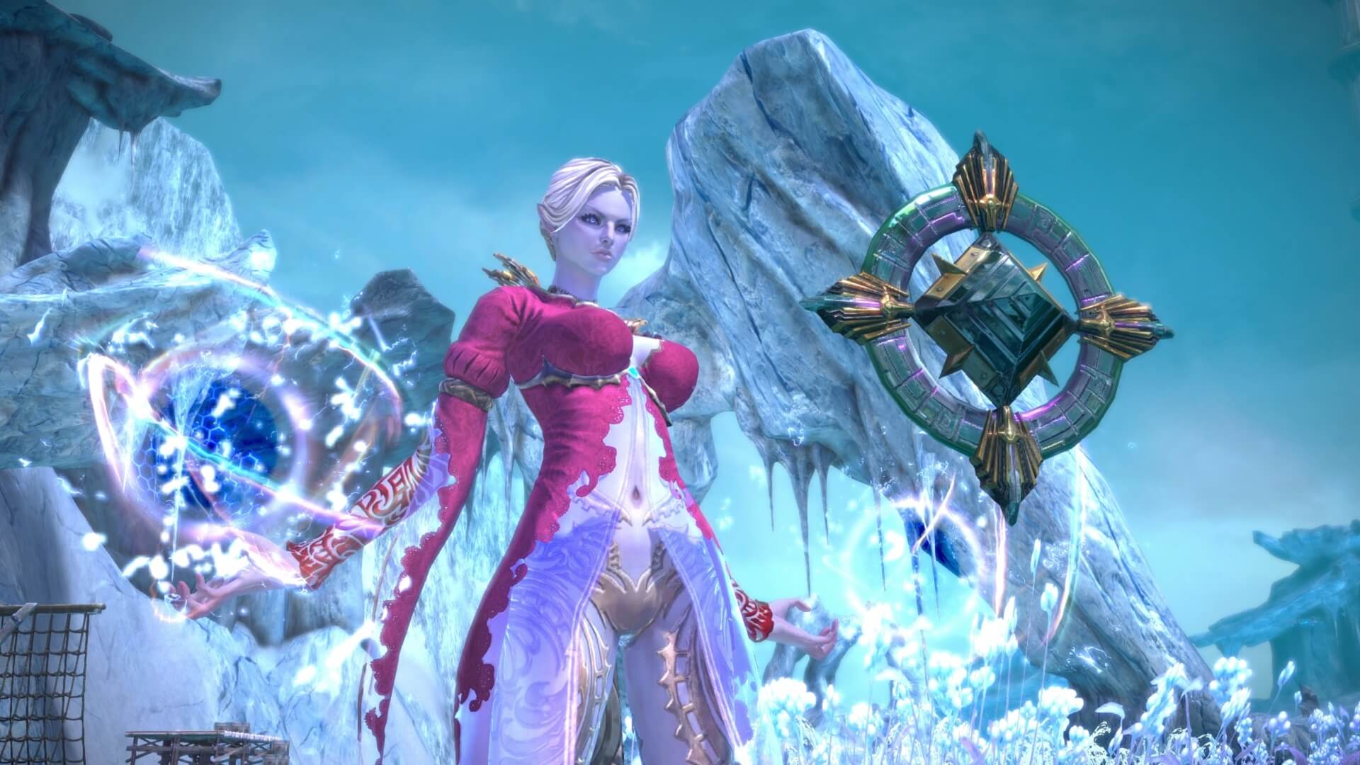 A character looking sternly at the camera in Tera