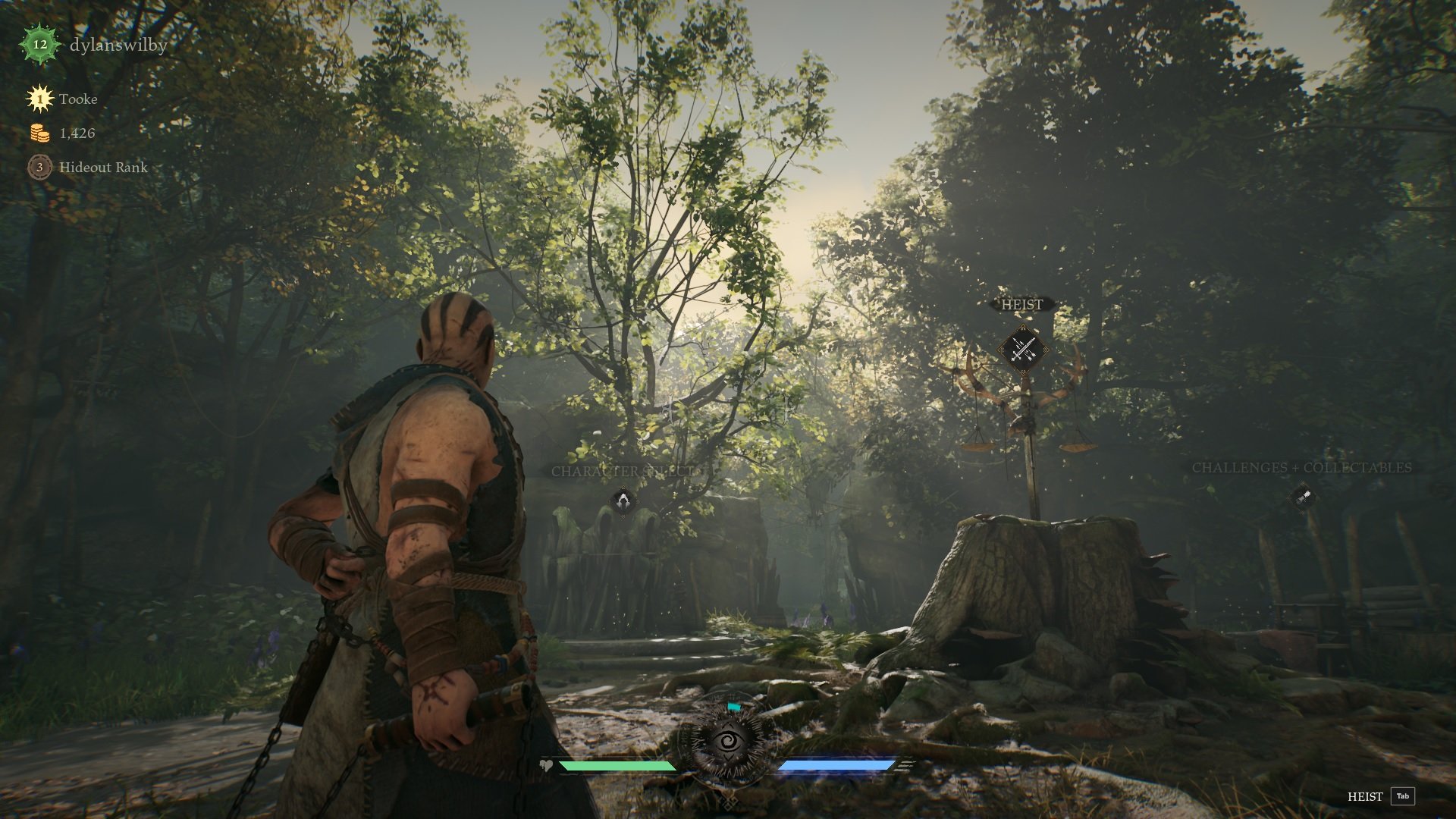 Screenshot of The Hideout, Hood: Outlaws & Legends' hub area