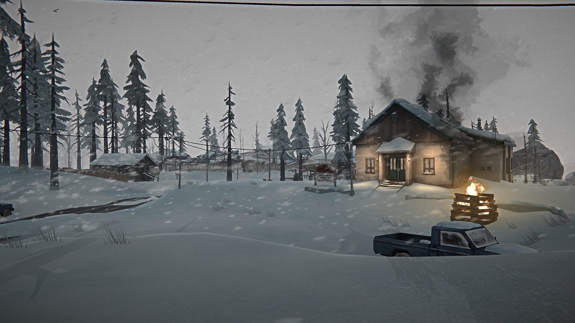 A snowy cabin in The Long Dark