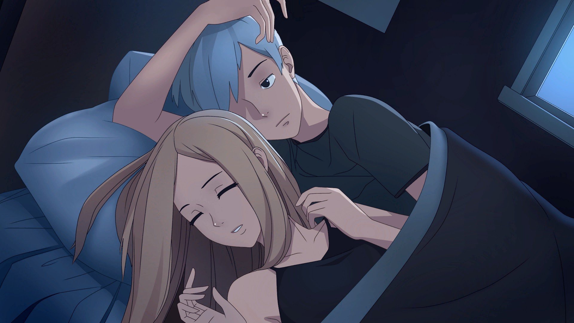 Ophelia and Kiel in bed together