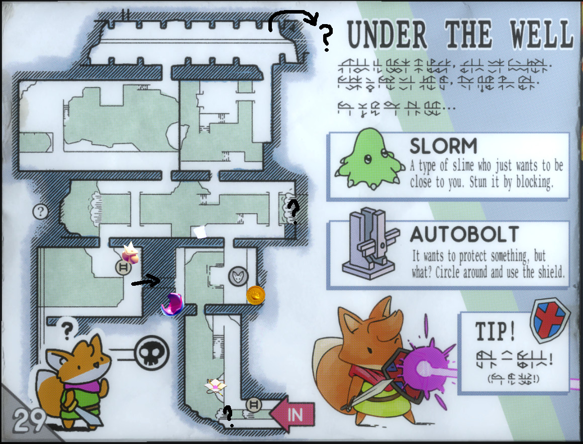 Tunic Under The Well Collectibles Map