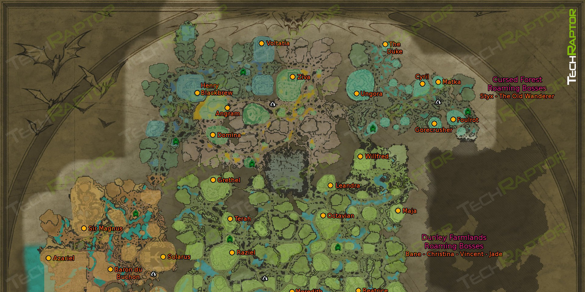 V Rising Map and Locations Guide - Boss Locations Top v3