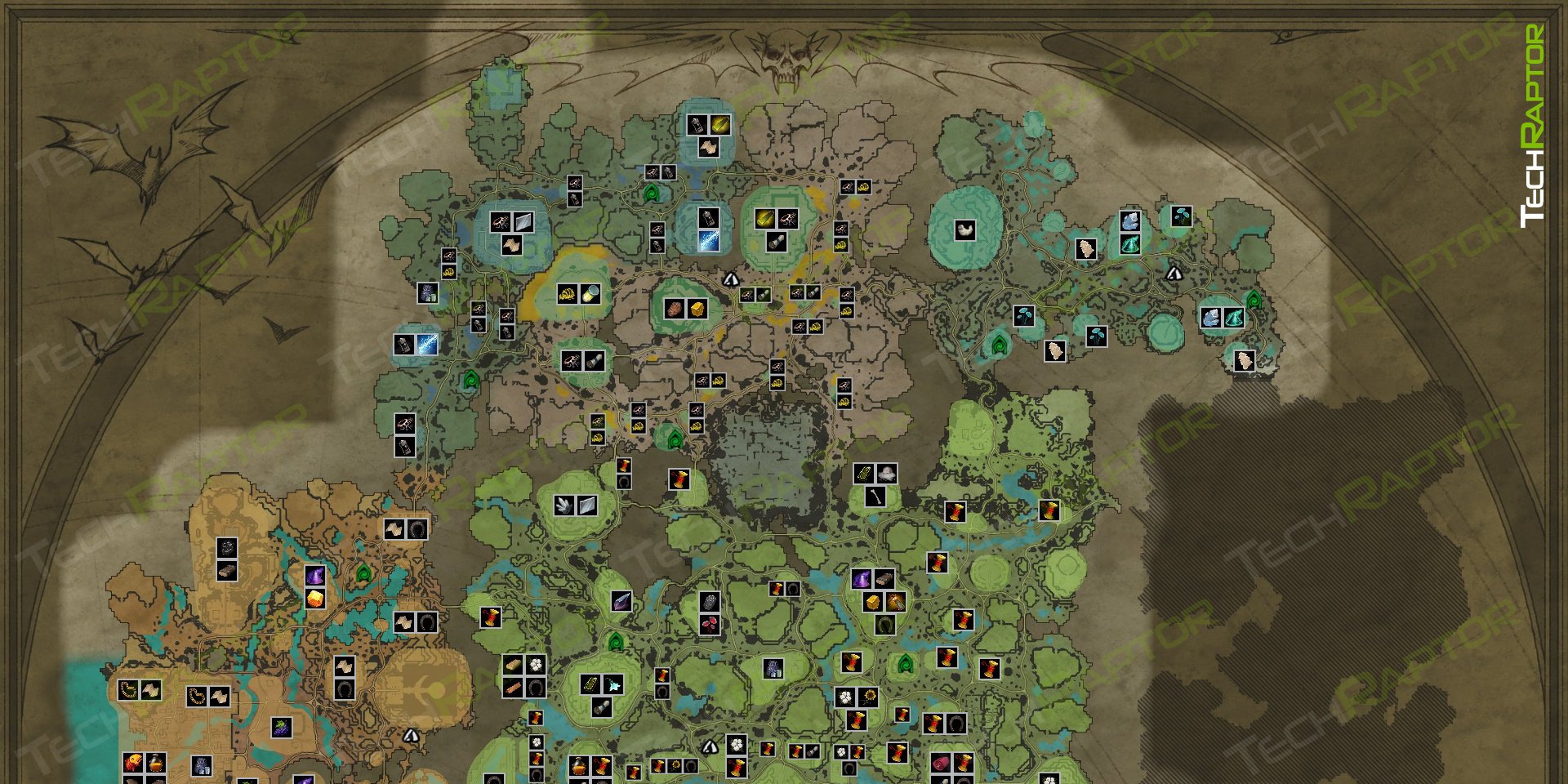 V Rising Map and Locations Guide - Important Loot Items Map Top v3