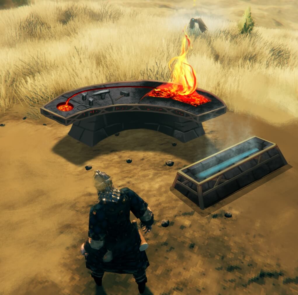 The new crafting forge in Valheim