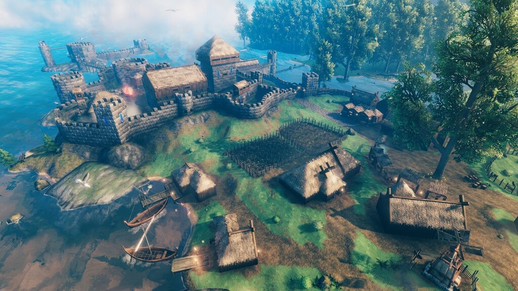 A settlement in Valheim