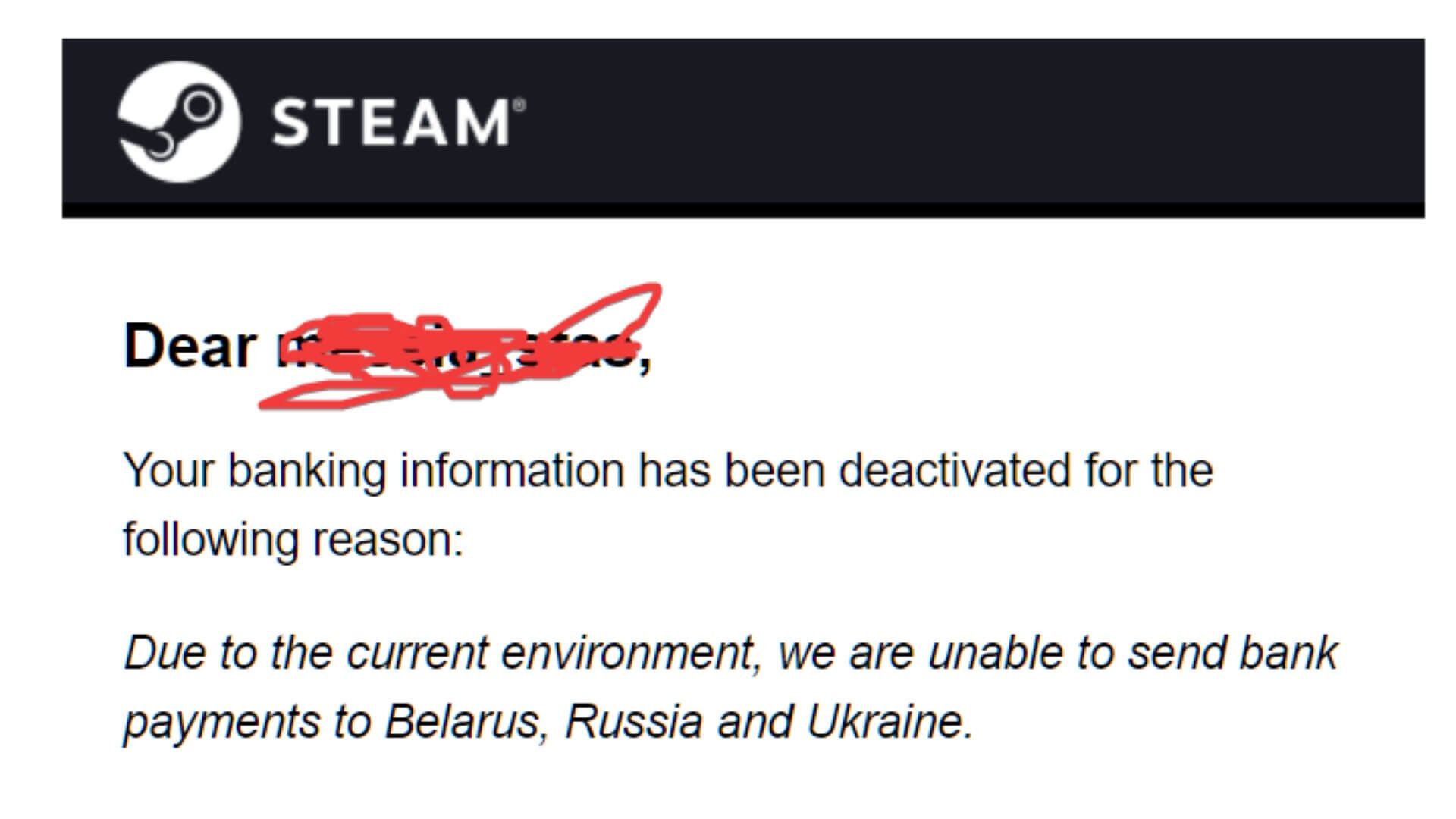 Valve Letter Statements Ukraine Belarus Russia