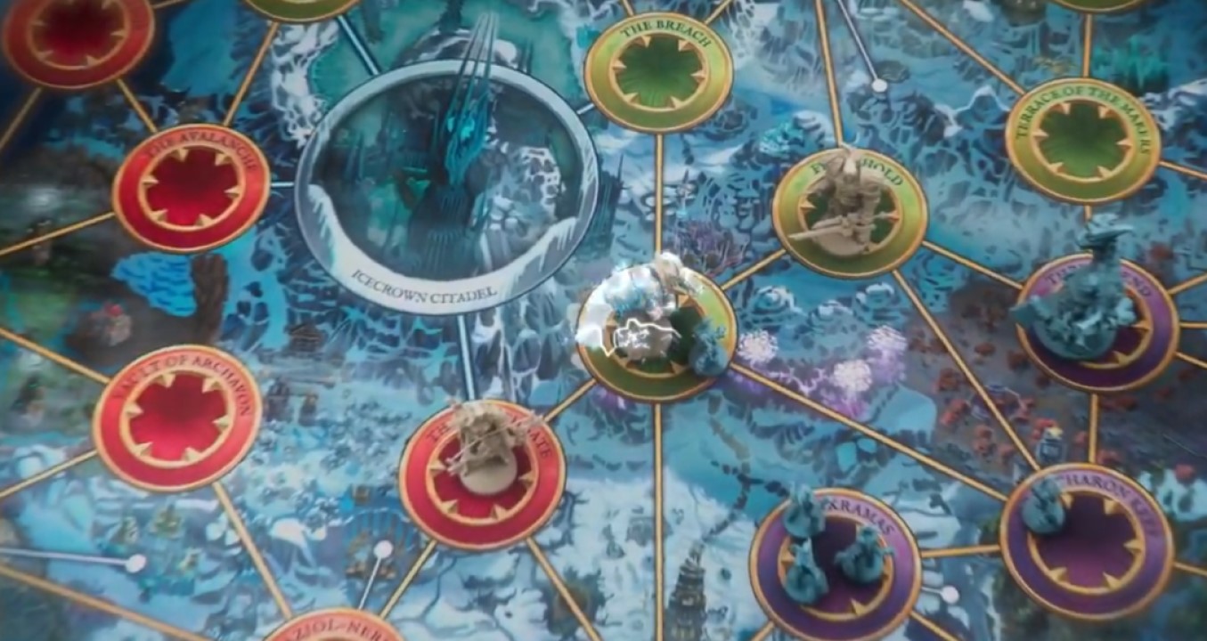 A look at the game board for Warcraft Pandemic