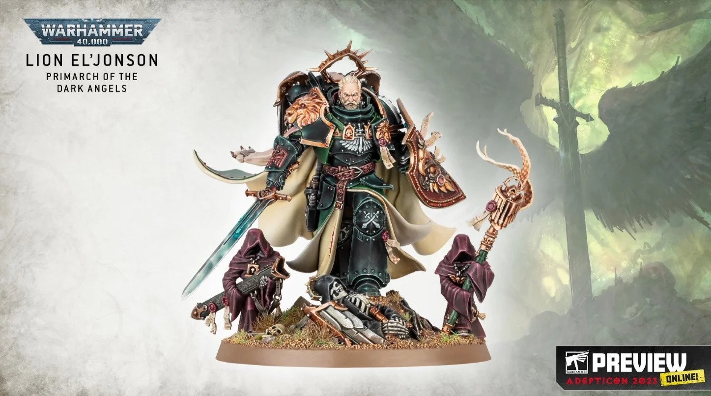 The brand new miniature for the Primarch Lion El'Jonson.