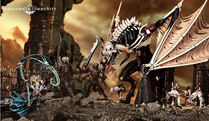Various skeletal monsters from Warhammer Age of Sigmar