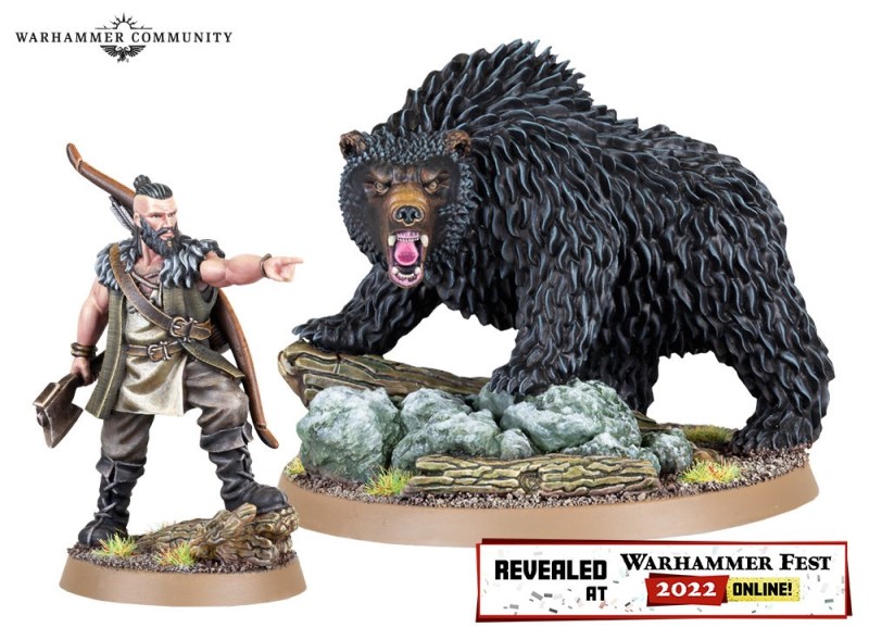 A miniature of Grimbeorn, human and bear, from the Middle-earth Strategy Battle Game
