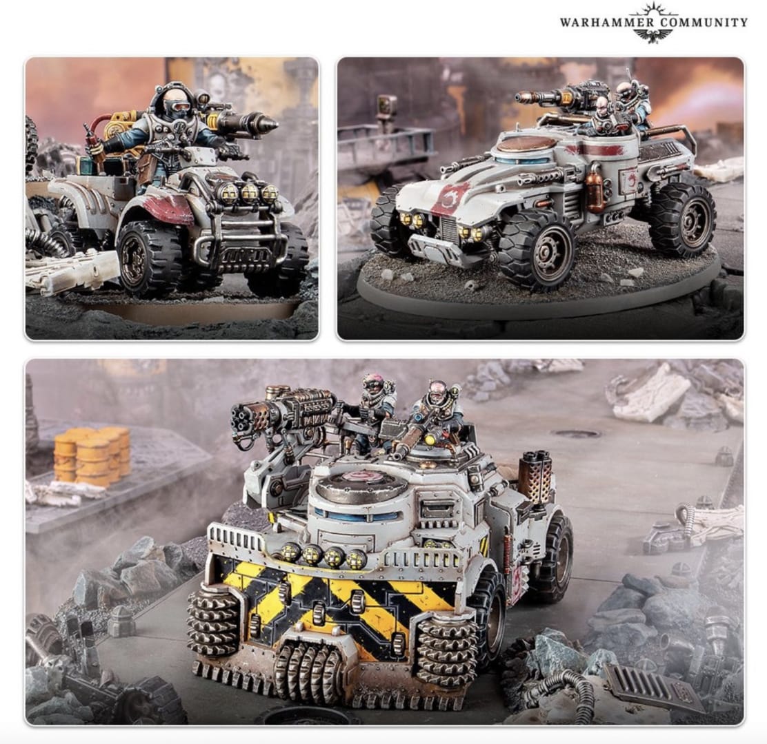 Warhammer Necromunda Custom Vehicles on Display. Image: Games Workshop