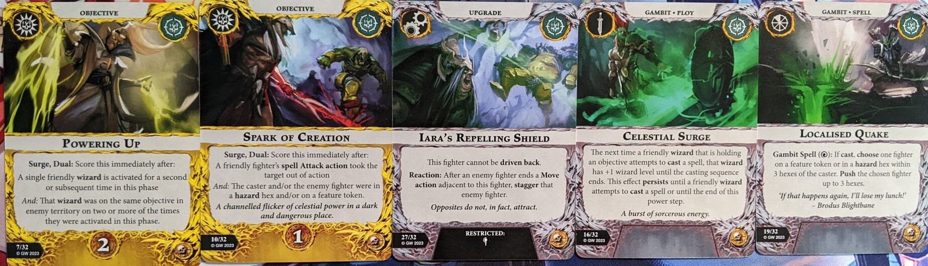 Seismic Shock Rival Deck cards from Warhammer Underworlds Wyrdhollow
