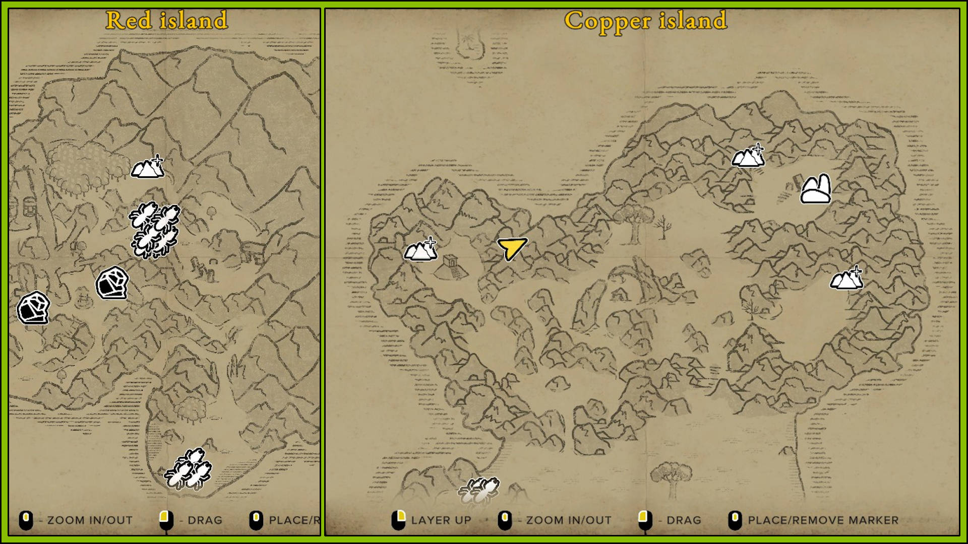 Where to Find Copper in Survival: Fountain of Youth - Copper Locations Map on Red Island and Copper Island