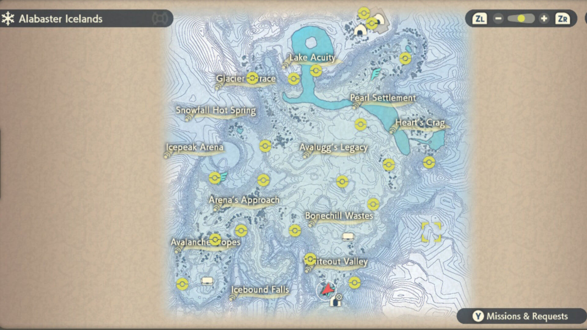 Pokemon Legends Arceus Wisp Guide Alabaster Icelands Map