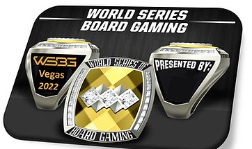 An image of the championship rings for the World Series of Board Games