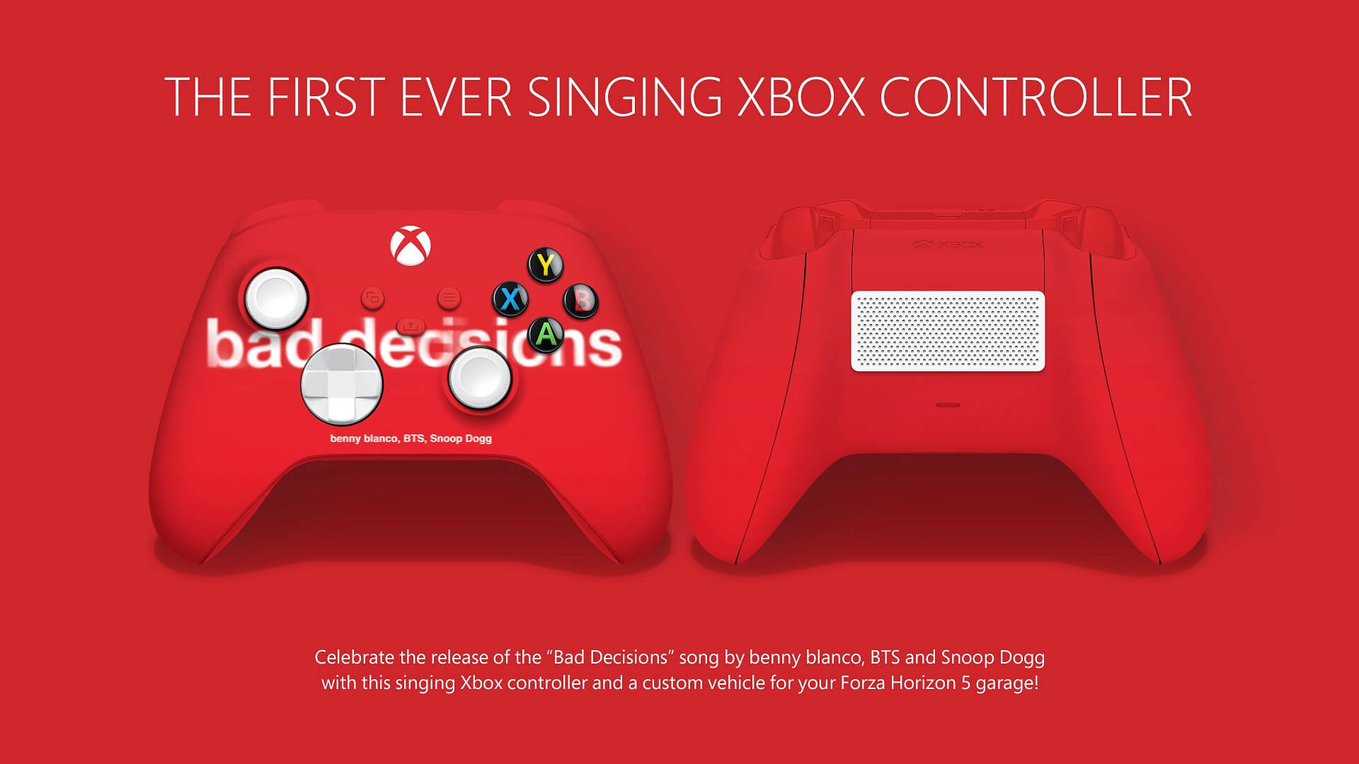 A shot of the new Xbox singing controller