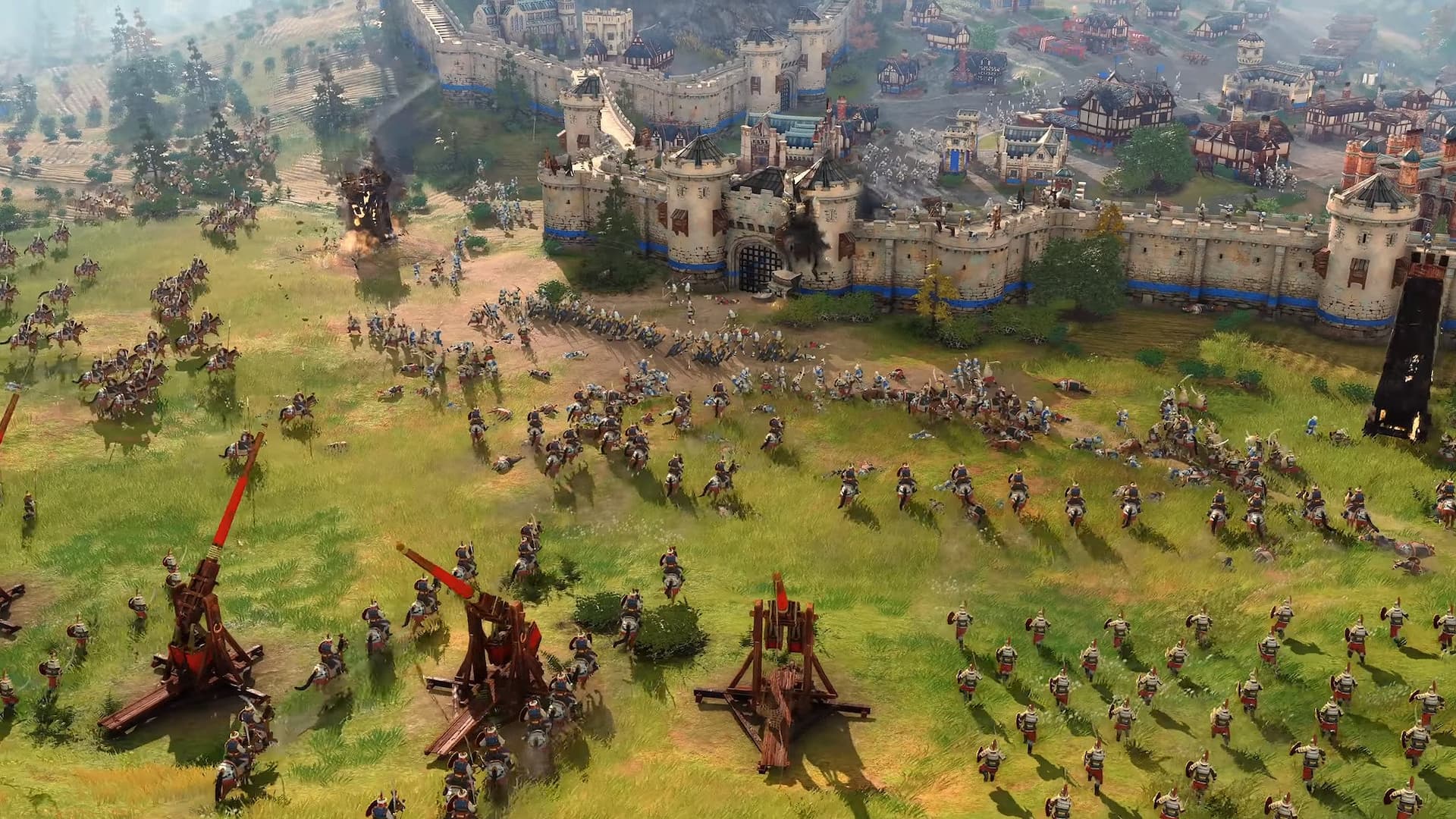 Age of Empires IV Season 2 Gameplay screenshot of the city. 