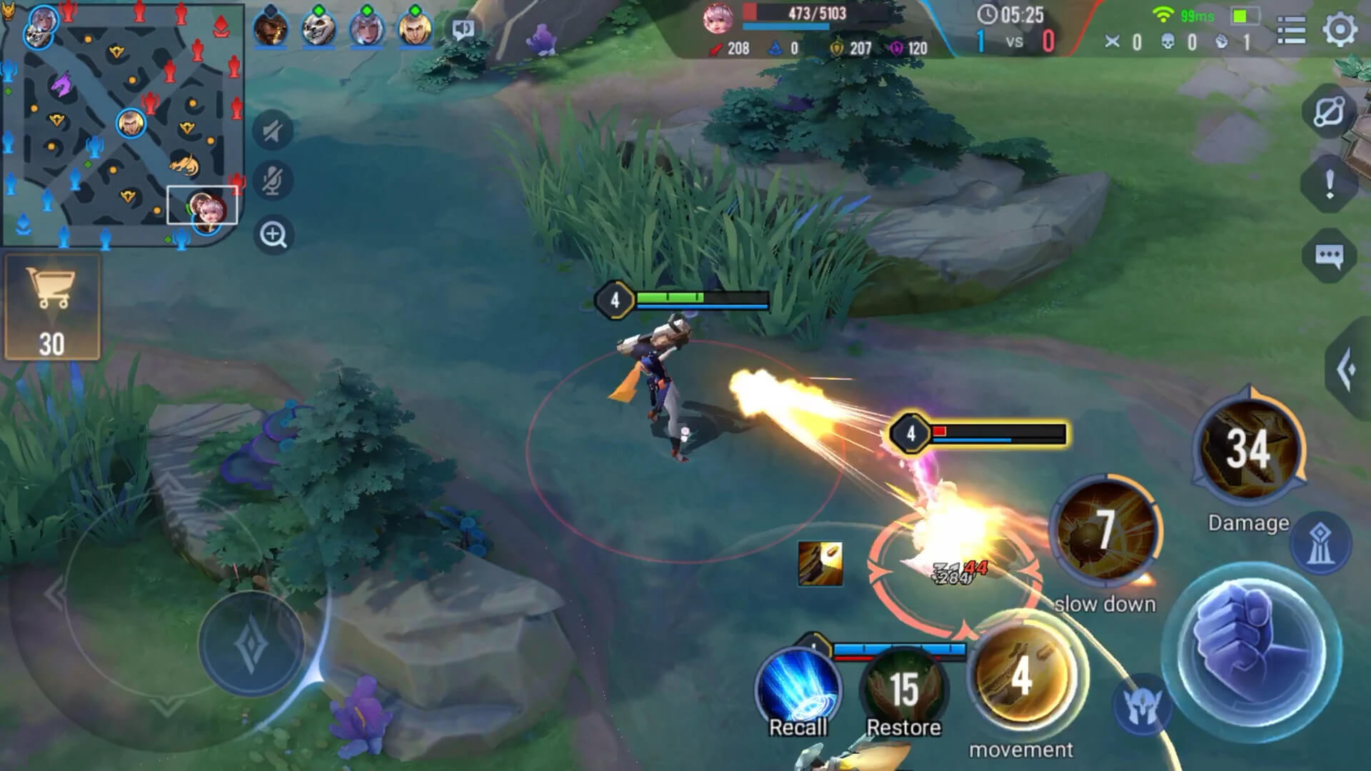 A gameplay screenshot of the mobile MOBA Arena of Valor