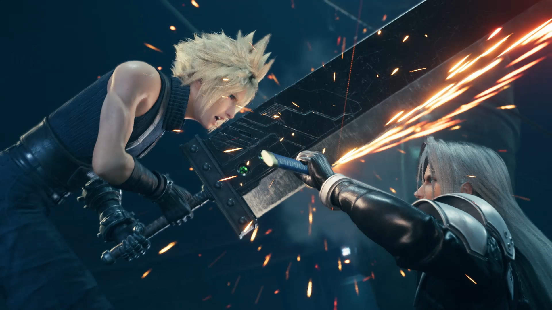 Final Fantasy characters fighting