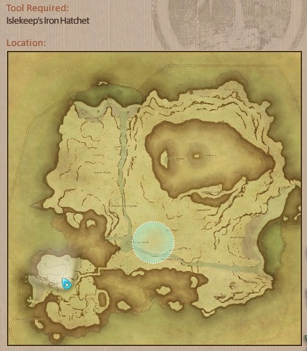 Location of Final Fantasy XIV Island Sanctuary Island Wood Opal