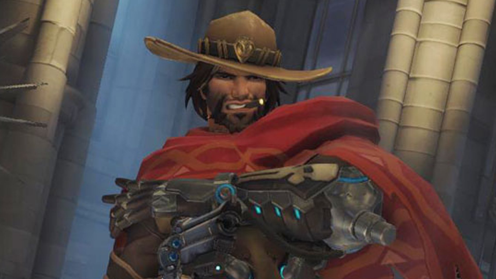 McCree can be seen shooting his pistol.