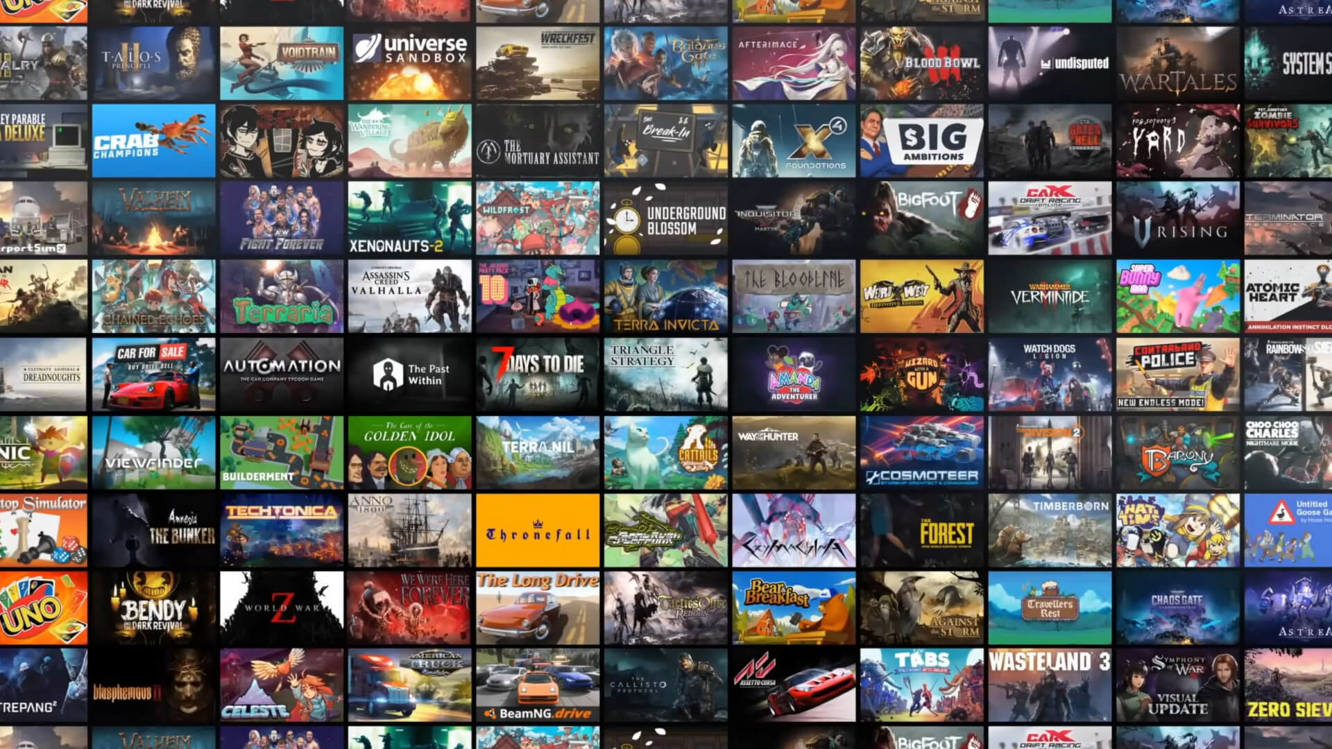 A tiled view of games on offer as part of a later Steam winter sale than the one mentioned in the story