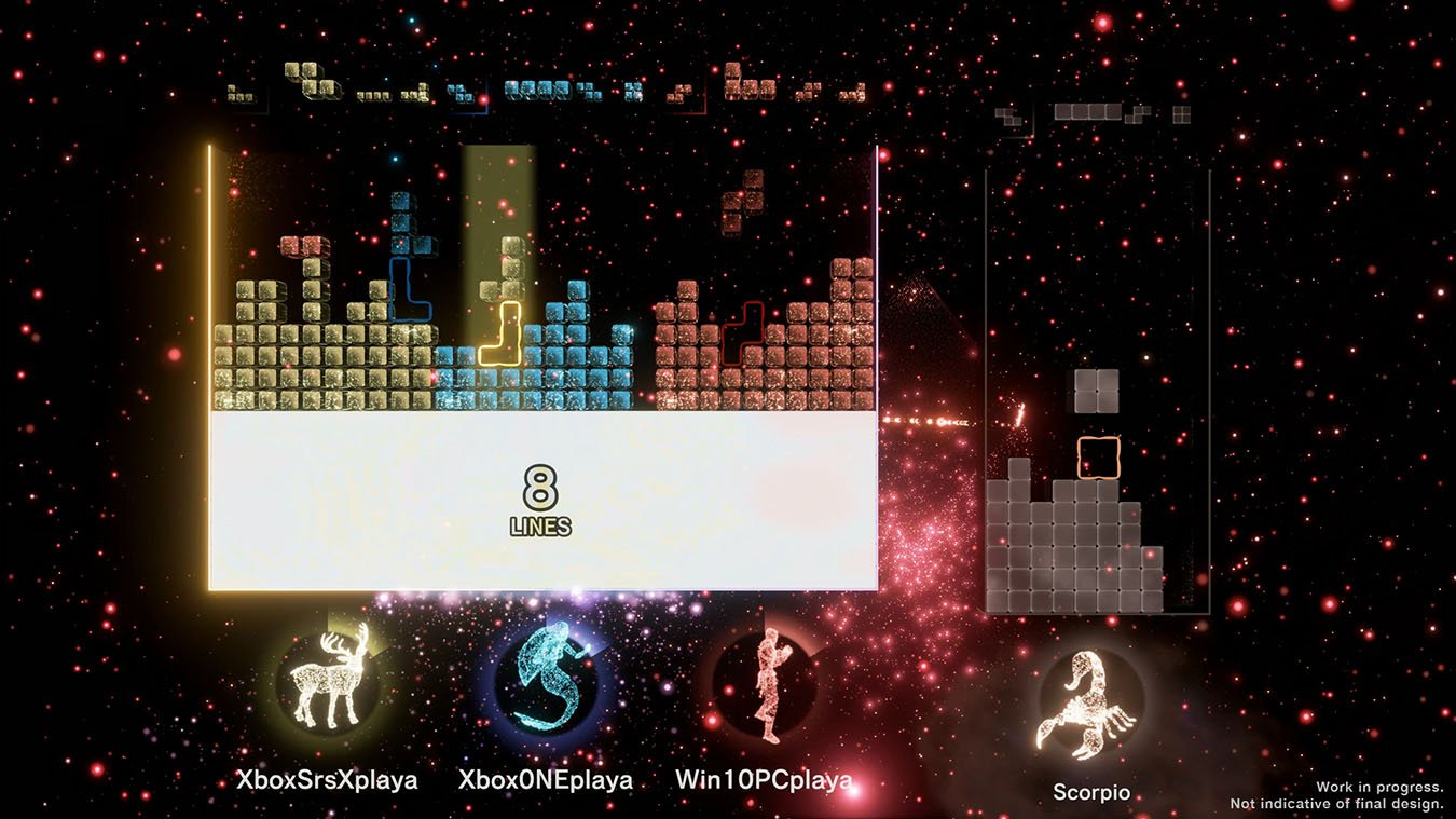 Tetris Effect Screenshot of gameplay