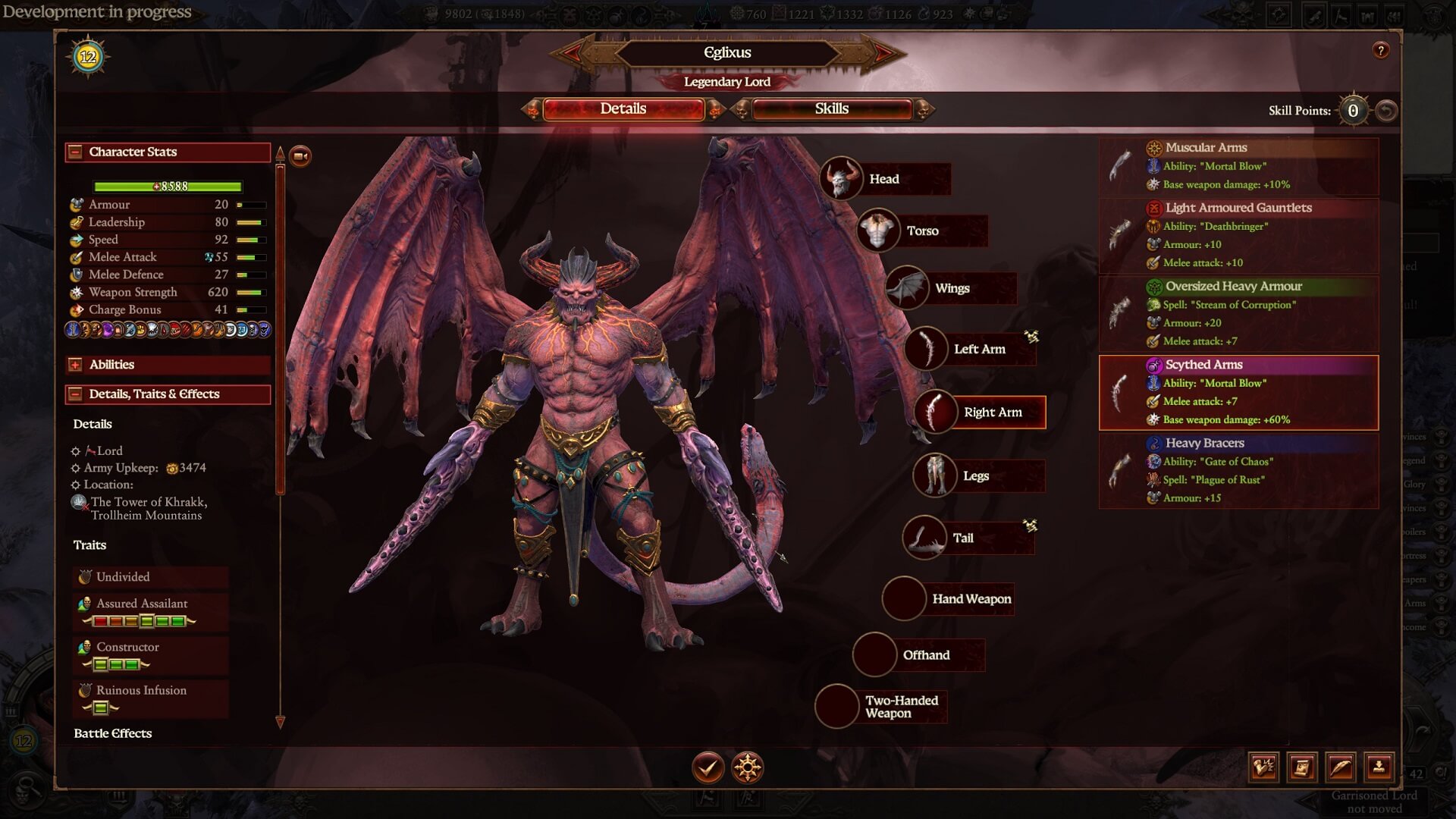 total war warhammer 3 daemon prince customizability