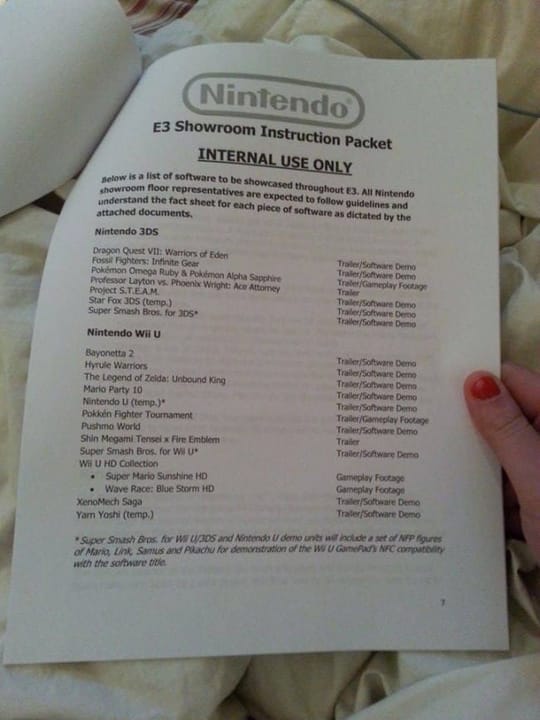 Nintendo E3 Lineup
