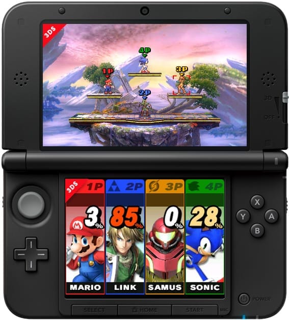 Battle layout for Super Smash Bros 3DS